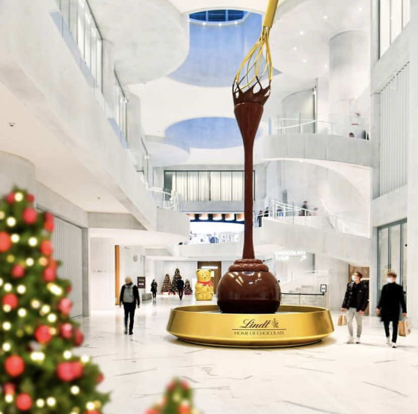9-meter-tall chocolate waterfall