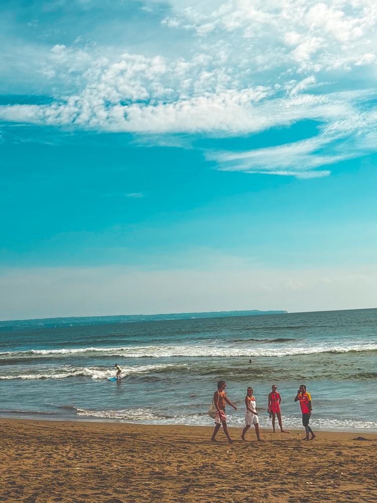 Surfing at Berawa Beach
